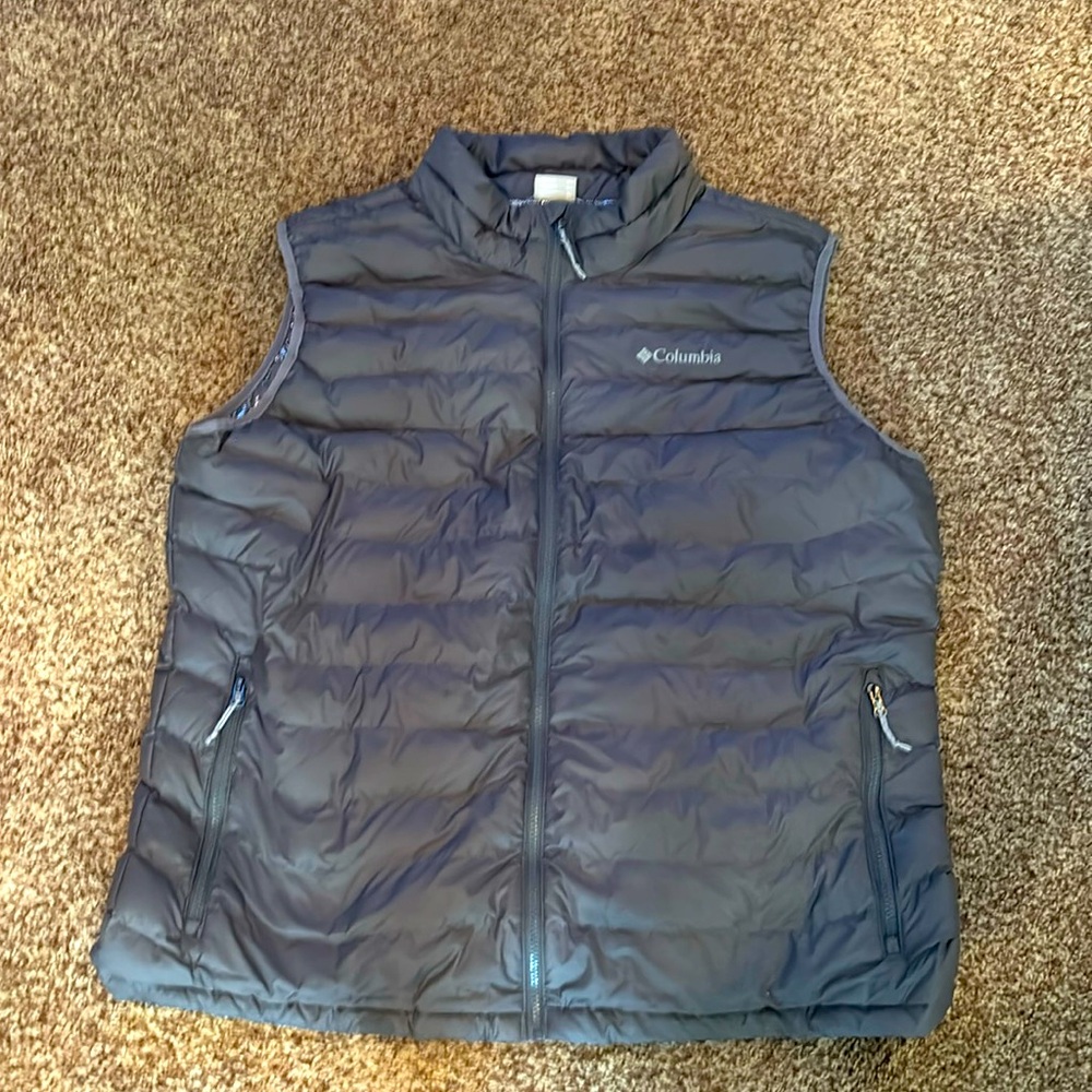 Columbia Grey Puffer Vest with Omni-Heat Interior